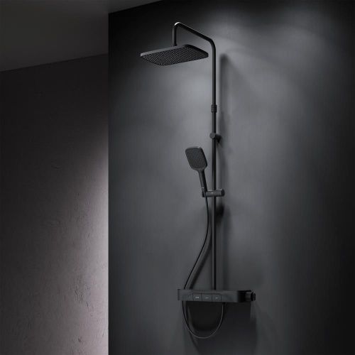 Душевая стойка Am.Pm Func F078F222 настенная цвет черный с термостатом