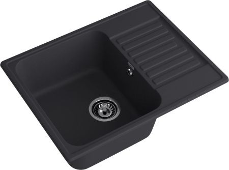 Кухонная мойка Granfest Quarz 13 черный 60х50 цвет черный поверхность матовая