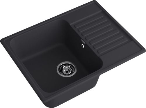 Кухонная мойка Granfest Quarz 13 черный 60х50 цвет черный поверхность матовая - фото 2