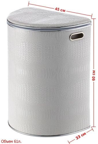 Корзина для белья Geralis Croco KWH-O - фото 2