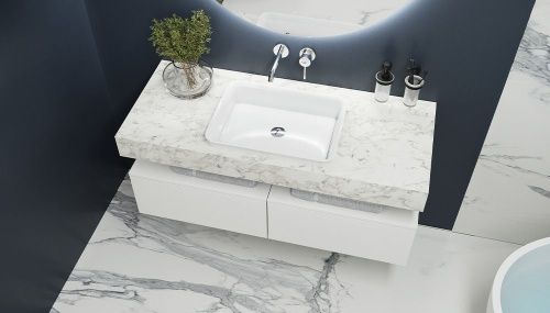 Столешница Velvex UNIT st.UNI.120-630 120х50 подвесная цвет белый - фото 4