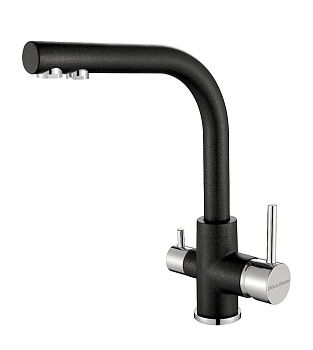 Смеситель для кухни Paulmark ESSEN Es213011-BLM на мойку черный