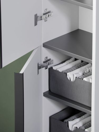 Шкаф-пенал Sancos DELTA PDL35W 40х160 подвесной цвет бежевый/белый - фото 4