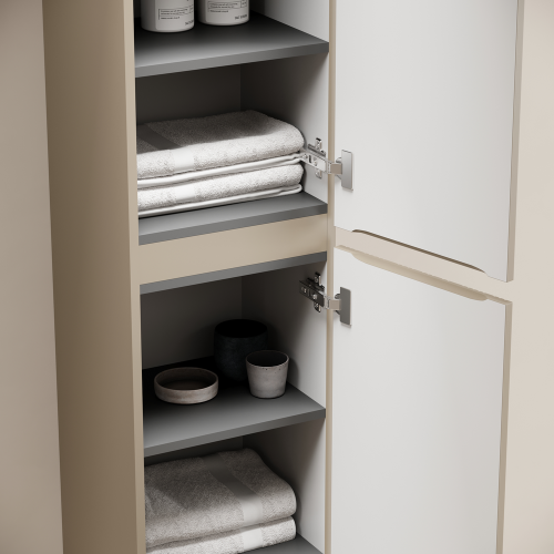 Шкаф-пенал Sancos CODE PCD35GB 40х170 подвесной цвет бежевый/серый - фото 4