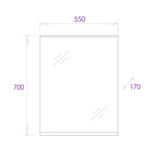 Зеркало с подсветкой Onika Коралл 205501 60х70 подвесное - фото 4