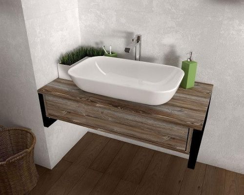 Тумба под раковину 1MarKa Grunge Loft У85846 90х50 подвесная цвет коричневый - фото 3