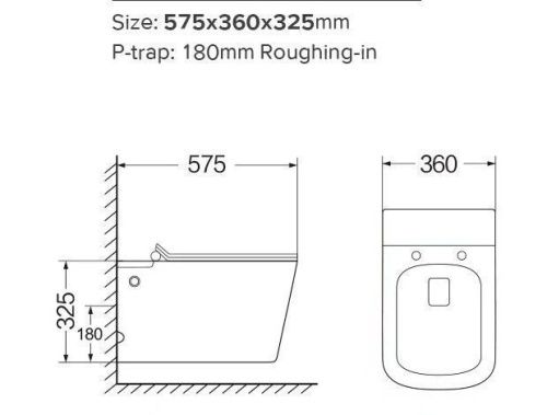 Унитаз подвесной SantiLine SL-5032 цвет белый с сиденьем микролифт безободковый смыв воронка-водоворот - фото 2