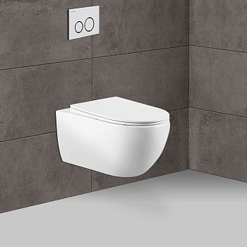 Унитаз подвесной Vincea Evo VT1-34 белый с сиденьем микролифт безободковый душевой смыв