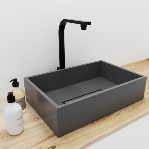 Раковина из искусственного камня Uperwood Angkor 291020219 60х40 накладная цвет серый - фото 2