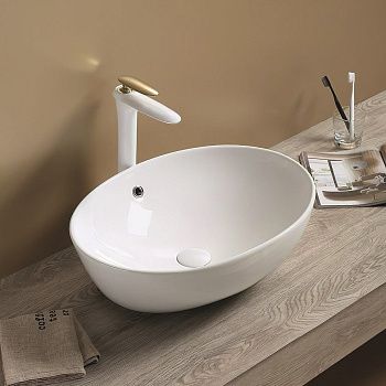 Раковина керамическая Art&Max AM-78394 60х20 накладная цвет белый