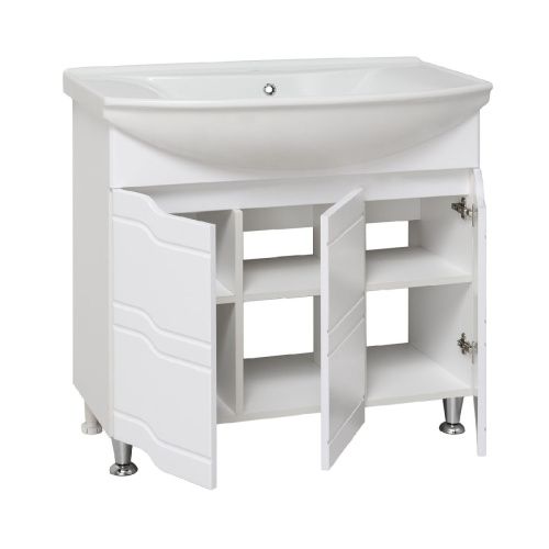 Тумба под раковину Runo Стиль 00000001127 70х30 напольная цвет белый - фото 2