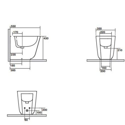 Биде напольное Kerasan Tribeca 512030 цвет белый - фото 2