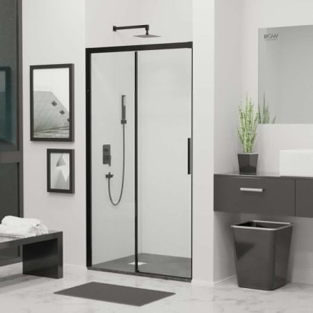 Душевая дверь RGW Leipzig 34121215-14 150х195 стекло прозрачное профиль черный
