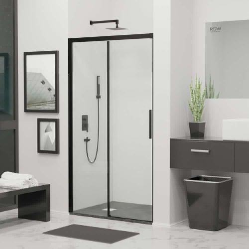 Душевая дверь RGW Leipzig 34121217-14 170х195 стекло прозрачное профиль черный - фото 2