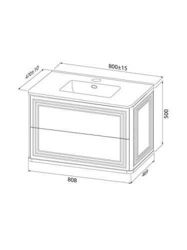 Тумба с раковиной Iddis Oxford Neo OXN80W0i95K 80х50 подвесная цвет белый - фото 5