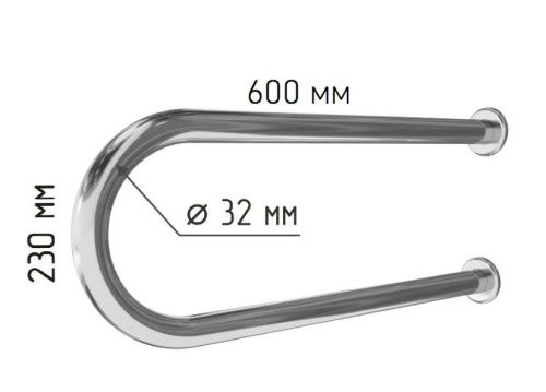 Поручень для раковины двухопорный 60 см Dstrana 8071-600 - фото 3