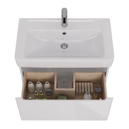 Тумба под раковину LeMark Buno mini LM05BM80T 70х50 подвесная цвет белый