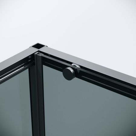 Боковая стенка Grossman Galaxy 200.K33.01.100.21.10 100х195 стекло тонированное профиль черный