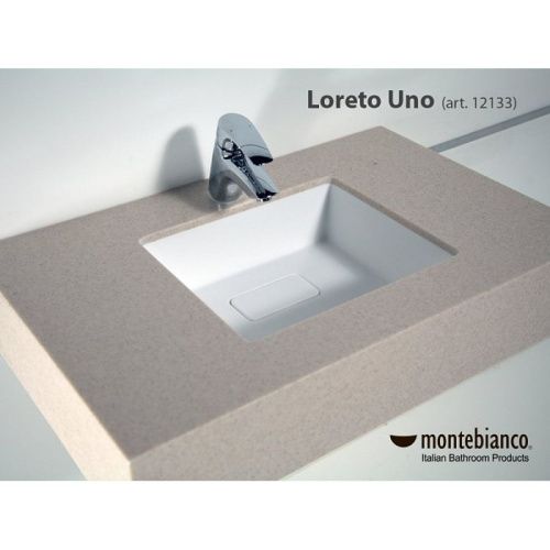 Раковина из искусственного камня MonteBianco Loreto Uno 12133 40х30 встраиваемая цвет белый без отверстий под смеситель - фото 3