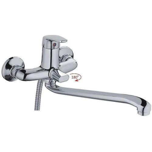 Смеситель для ванны и душа Haiba HB16 HB2216 настенный хром - фото 2