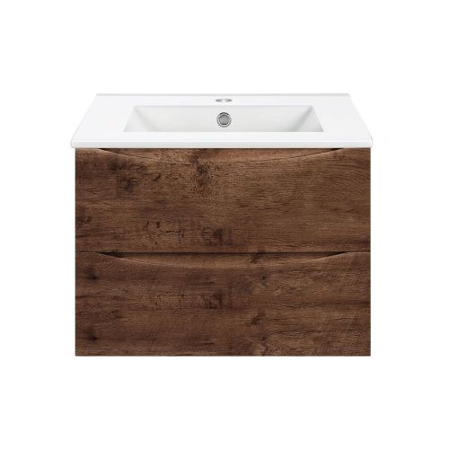 Тумба под раковину Vincea Mia VMC-2MC700RW 70х50 подвесная цвет коричневый - фото 3