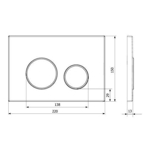 Клавиша смыва механическая Lavinia Boho RelFix 380502MB цвет черный/хром - фото 2