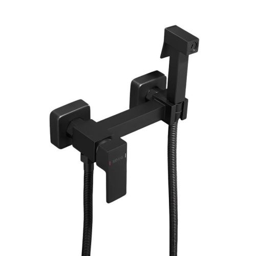 Гигиенический душ со смесителем Shevanik S137H черный - фото 2