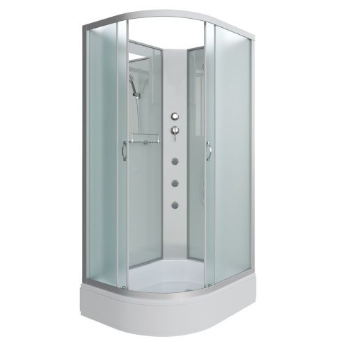 Душевая кабина Niagara Classic 330844RBKG 100х80 асимметричная без крыши ориентация правая