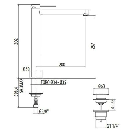 Смеситель Gattoni CIRCLE ONE 9048/90C0 на раковину хром
