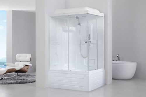 Душевая кабина Royal Bath BP RB8100BP1-T-L 100х80 прямоугольная с крышей ориентация левая - фото 2