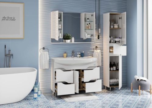 Шкаф-пенал Onika Веронэлла 403563 40х190 напольный цвет белый - фото 5