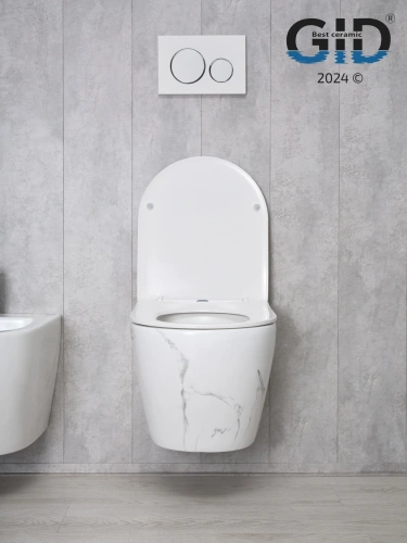 Унитаз подвесной Gid Convexo 62228Y черный с сиденьем микролифт безободковый смыв торнадо - фото 3