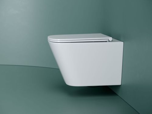 Унитаз подвесной Ceramica Nova UNION CN4009T белый с сиденьем микролифт безободковый смыв торнадо - фото 3