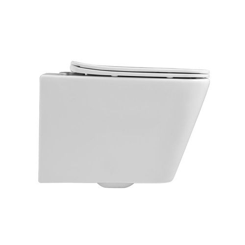 Унитаз подвесной CHARUS TORRE BIANCA EWC700-114W белый с сиденьем микролифт безободковый каскадный смыв - фото 2