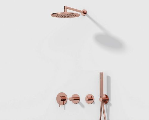 Душевая система Vitra Origin A49285EXP встраиваемая в стену цвет медь - фото 2