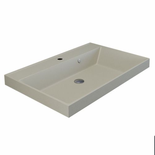 Раковина из искусственного камня Uperwood Classic Quartz 291030024 80х50 полувстраиваемая цвет бежевый - фото 5