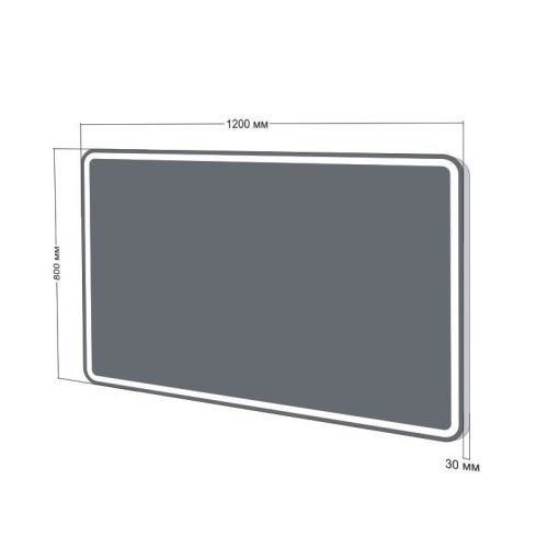 Зеркало с подсветкой Бриклаер Эстель 4627125414251 120х80 подвесное - фото 3