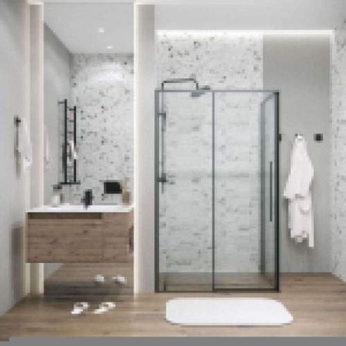 Душевая перегородка Grossman Galaxy 200.K33.01.70.21.02 70х195 стекло текстурное профиль черный - фото 4