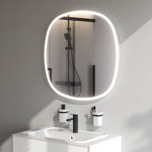 Зеркало с подсветкой Am.Pm Func M8FMOX0801WGS 80х80 подвесное - фото 4