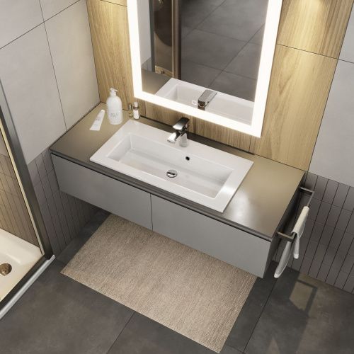 Раковина керамическая Uperwood Aurora RAurora70wg 70х40 полувстраиваемая цвет белый - фото 3