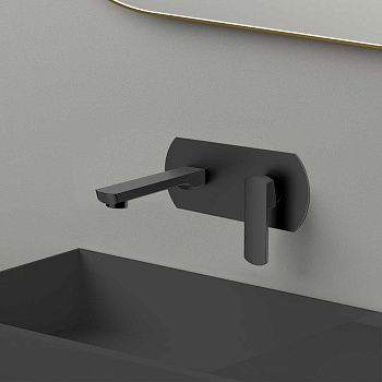 Смеситель для раковины Vincea Next VBFW-1N1MB встраиваемый в стену черный