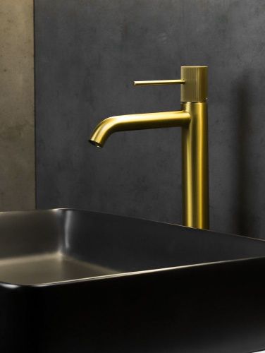 Смеситель для раковины AltroBagno Bilancia AltroBagnoBilancia010227BG на столешницу золото - фото 4