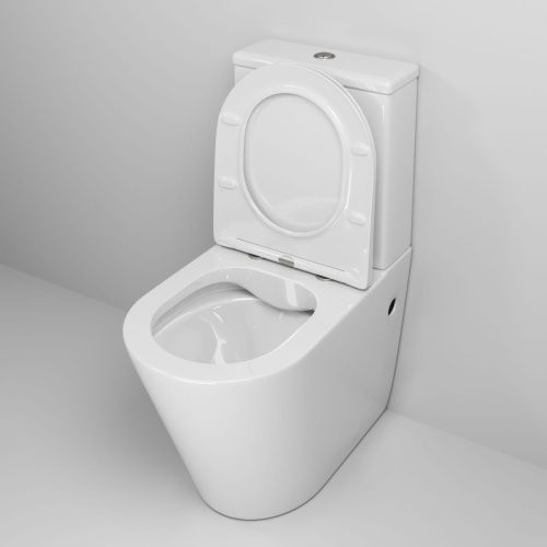 Унитаз напольный с бачком Grossman Color GR-4480S белый с сиденьем микролифт безободковый каскадный смыв - фото 4