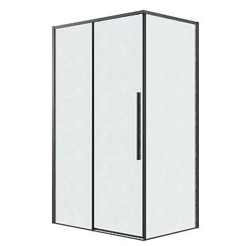 Душевой уголок Grossman Galaxy 120.K33.01.1470.21.02 140х70 стекло текстурное профиль черный без поддона