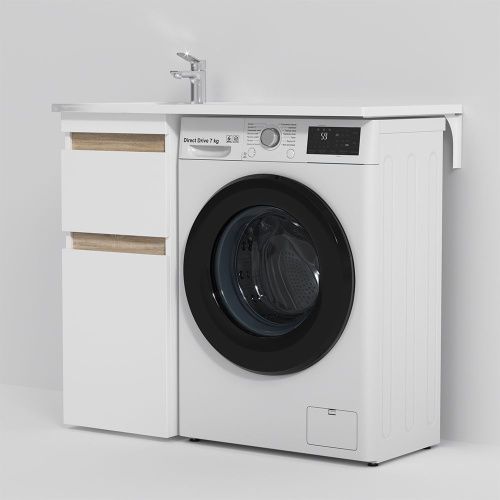 Раковина из искусственного камня Am.Pm X-Joy M85AWPL1001WG 100х50 встраиваемая цвет белый 1 отверстие под смеситель - фото 4