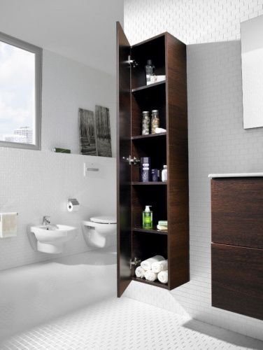 Шкаф-пенал Roca Victoria Nord ZRU9000025 30х150 подвесной цвет коричневый - фото 5