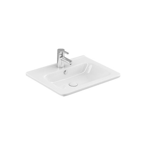 Раковина керамическая Dreja Nikson 200630 50х50 подвесная цвет белый 1 отверстие под смеситель - фото 2