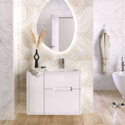 Тумба TA-MBO-90PR(R)-blanco + Раковина ФР-00003478 Taliente - фото 3