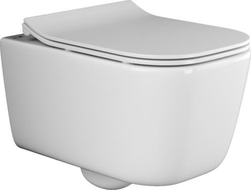 Унитаз подвесной Ceramica Nova NEW DAY CN3005 белый с сиденьем микролифт безободковый душевой смыв - фото 2