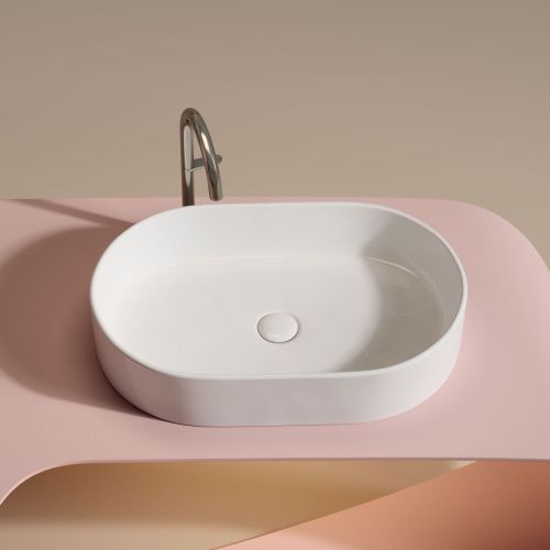 Раковина из сантехнического фарфора Ceramica Nova ELEMENT CN6048 60х40 накладная цвет белый без отверстий под смеситель - фото 3